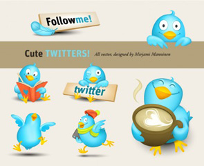 Cute Twitters Icon by Mirkku